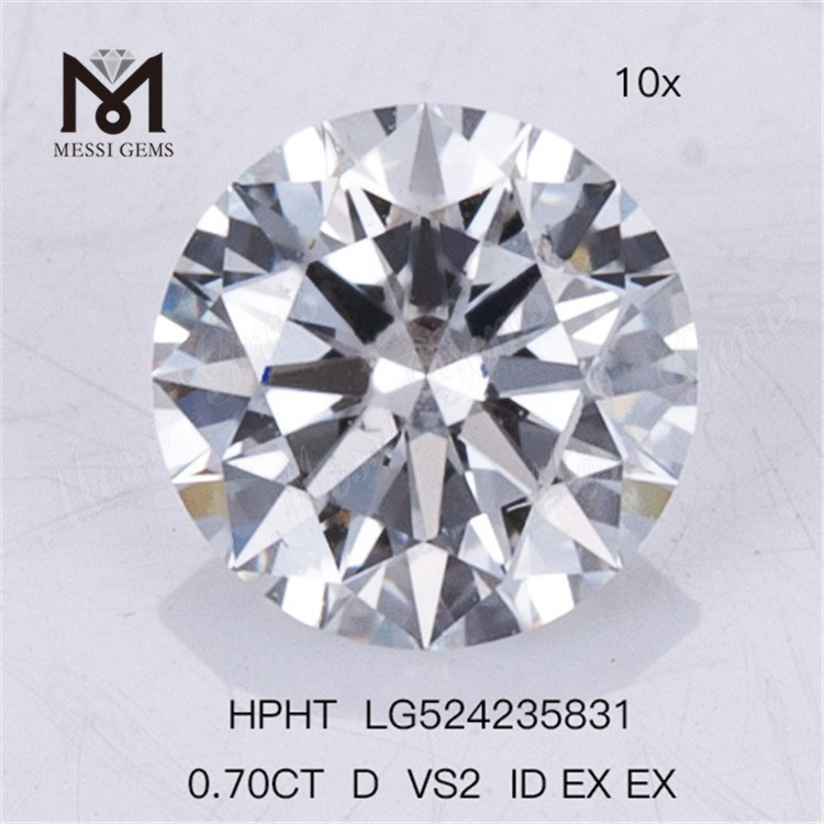 0,7 CT HPHT künstlich hergestellter Diamant D VS2 ID EX EX Labordiamanten 