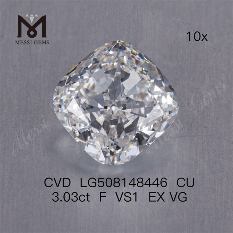 3,03 CT F-Kissen-CVD-Labordiamant, lose künstliche Diamanten im Angebot
