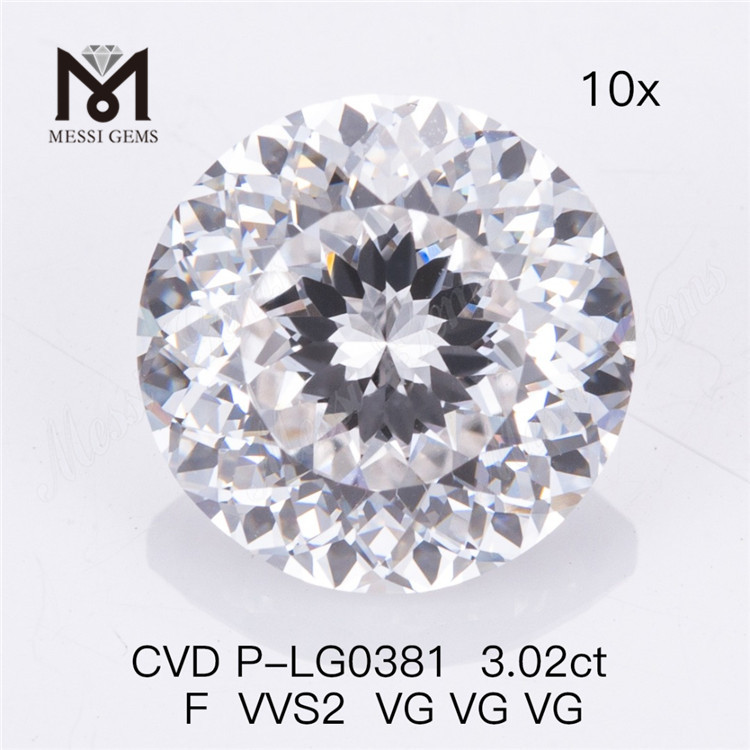 3,02 ct F VVS2 VG VG VG runde Form CVD kaufen CVD-Diamant P-LG0381