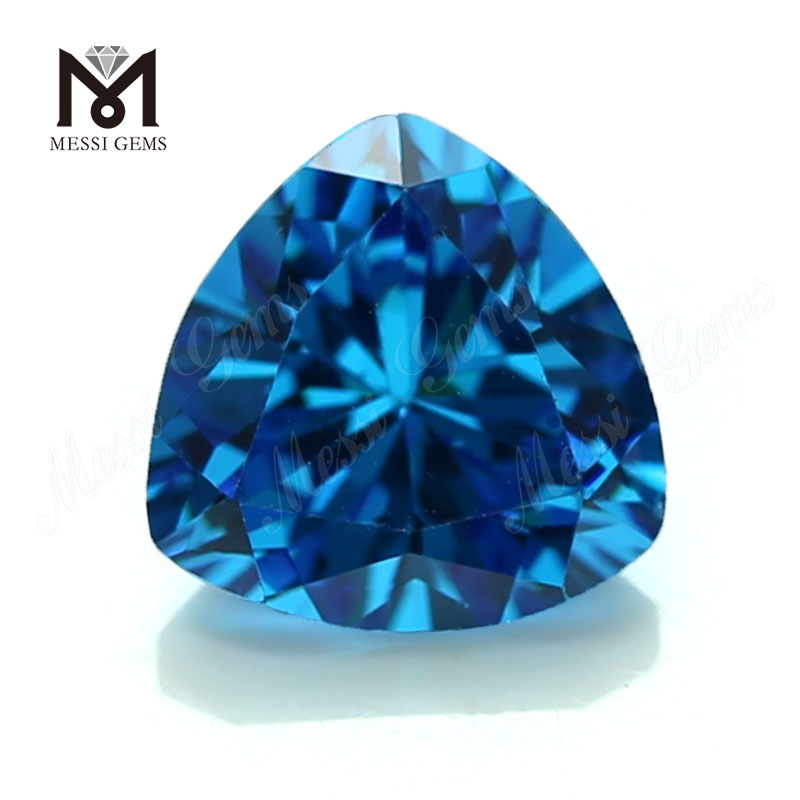 Großhandel Trillion russischer industrieller loser Aquamarin-Zirkonia 12x12mm