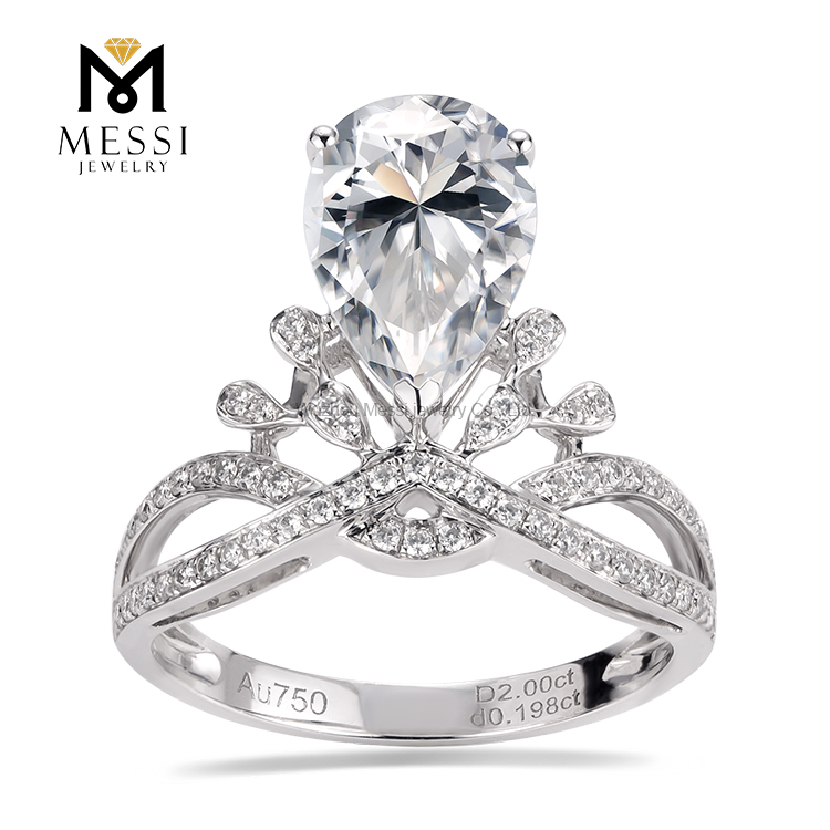Moissanite Diamant-Ehering 14k 18k Mode Moissanite Ring
