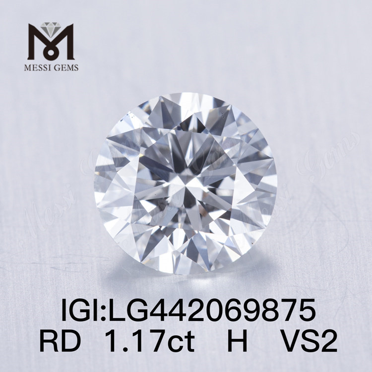 1,17 Karat H VS2 IDEAL RUNDER BRILLIANT im Labor gezüchteter Diamant