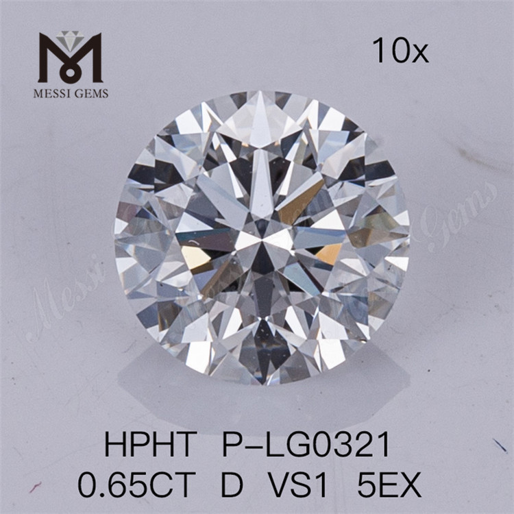 0,65 CT HPHT-Labordiamant D VS1 5EX Im Labor gezüchtete Diamanten