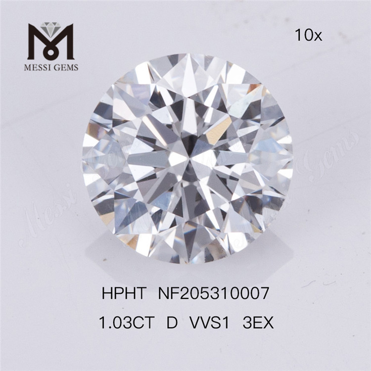 Großhandelspreis 1,03 ct D VVS1 RD synthetischer, im Labor gezüchteter Diamant