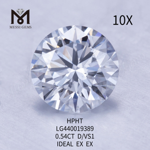 0,54 Karat D VS1 Runde BRILLIANT EX-Labordiamanten