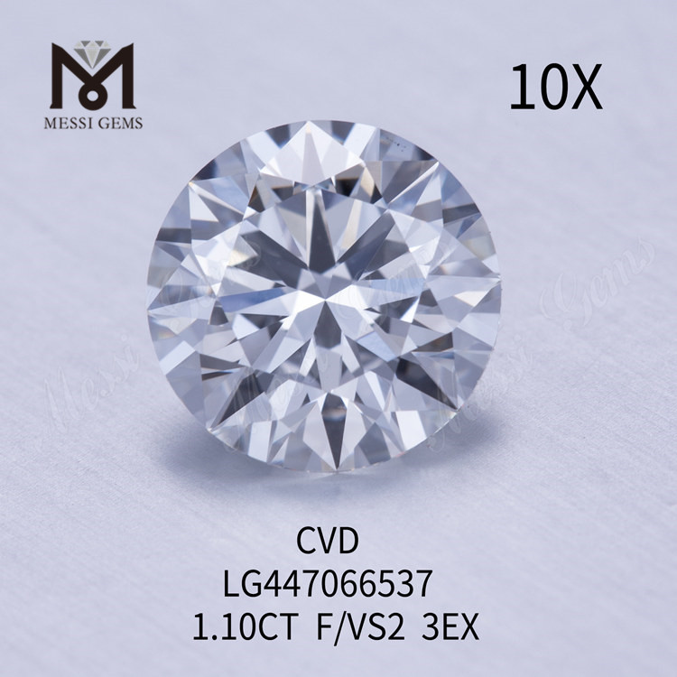 1,10 Karat F VS2 Runde BRILLIANT EX-Schliff HPHT-Labordiamanten