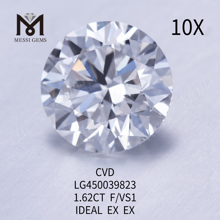 1,62 Karat F VS1 Cut RD Labor erstellt Diamant CVD