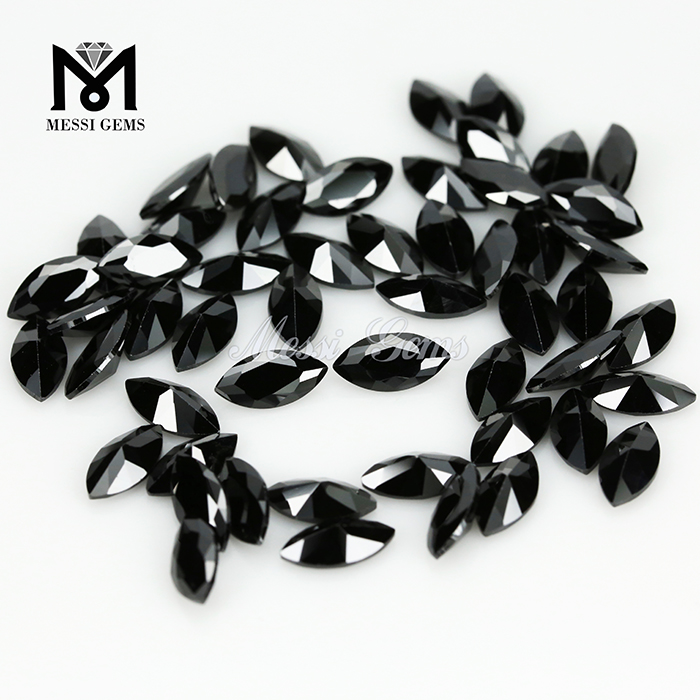 Großhandelspreis Marquiseschliff 3,5 x 7 mm schwarze Zirkonia-Steine