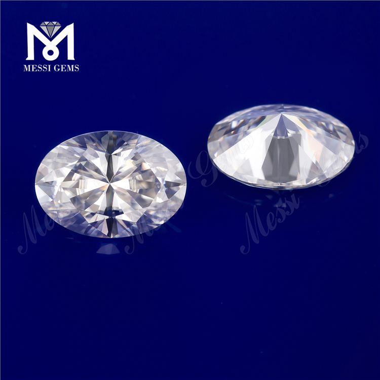 8*10mm 2.5ct Weißes Ovalschliff Farbspiel oder Feuermoissanite für Schmuck