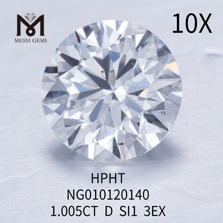 D 1,005 ct Loser Edelstein Synthetischer Diamant SI1 EX-SCHLIFF