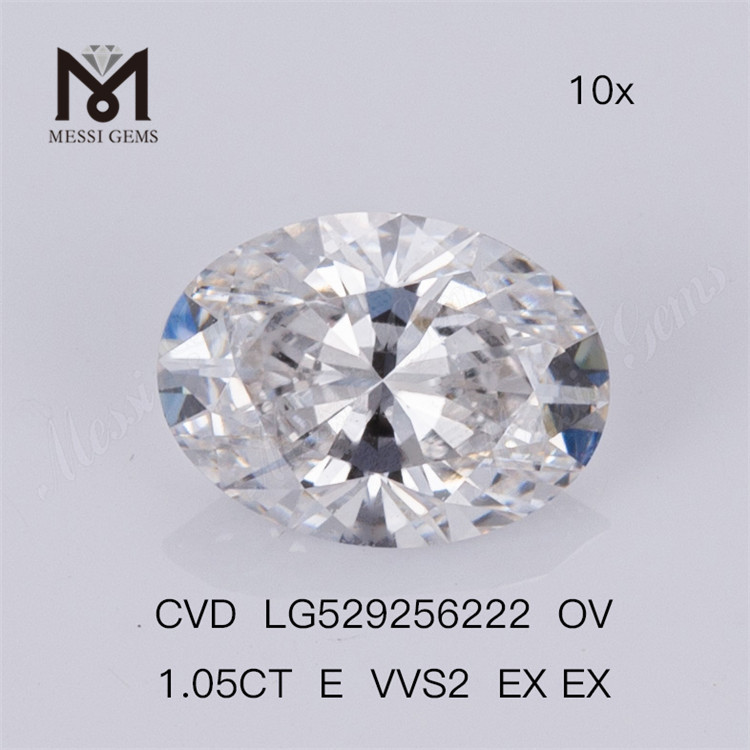 1,05 ct E VVS2 EX EX OV synthetischer Diamant CVD