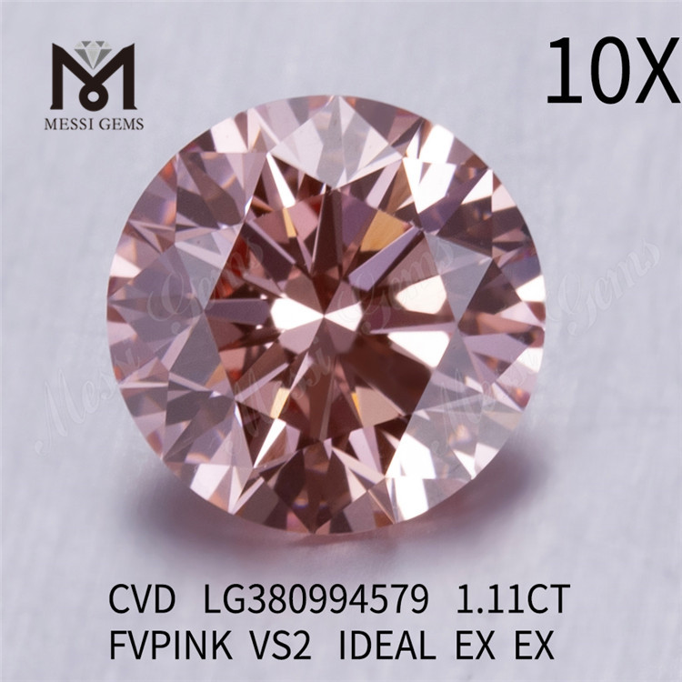 1,11 CT FIPINK VS2 CVD-Diamant, im Labor gezüchteter Diamant, Hersteller IGI LG380994579