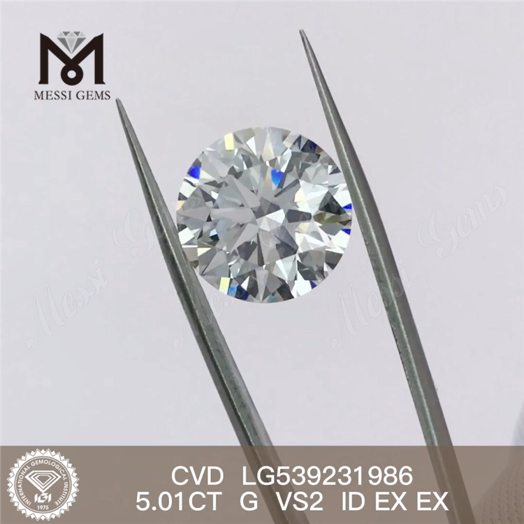 5,01 CT G im Labor gezüchtete Diamanten zum Großhandelspreis im Vergleich zu 2 losen synthetischen Diamanten zum Fabrikpreis