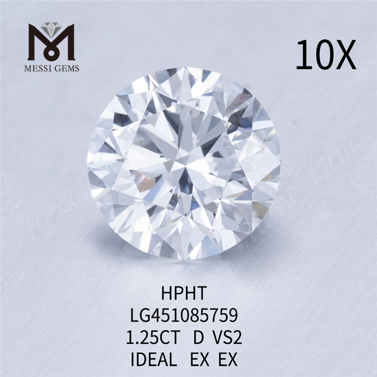 HPHT-Labordiamanten 1,25 ct D VS2 RD BRILLIANT