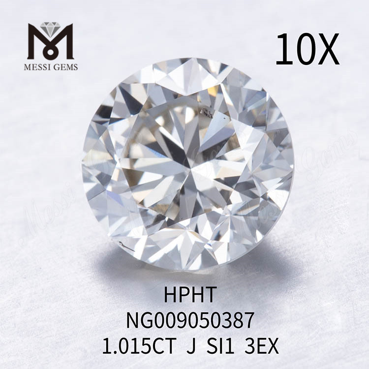 1.015CT J Weißer, im Labor gezüchteter Diamant in runder Form SI1