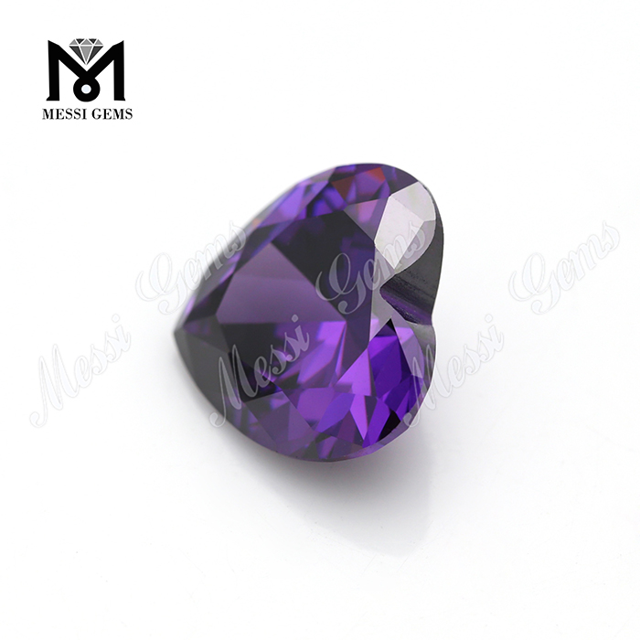 Fabrik 12x12mm Herzform Amethyst Zirkonia Stein