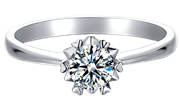 Messi Edelsteine ​​Single 1 Carat Moissanite Diamant zierlich 925 Sterling Silber Ring