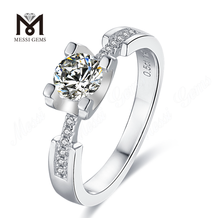 1 Karat DEF Moissanit Diamant vergoldet 925 Sterling Silber Ring Schmuck für Mutter