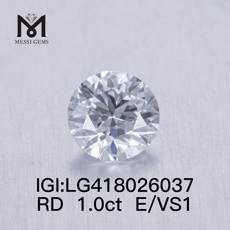 1 Karat E/VS1 EX VG im Labor gezüchteter Diamant Rund