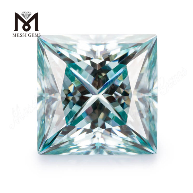 Großhandelspreis Loser Moisonite Princess Cut 1 Karat blauer Moissanite-Diamant