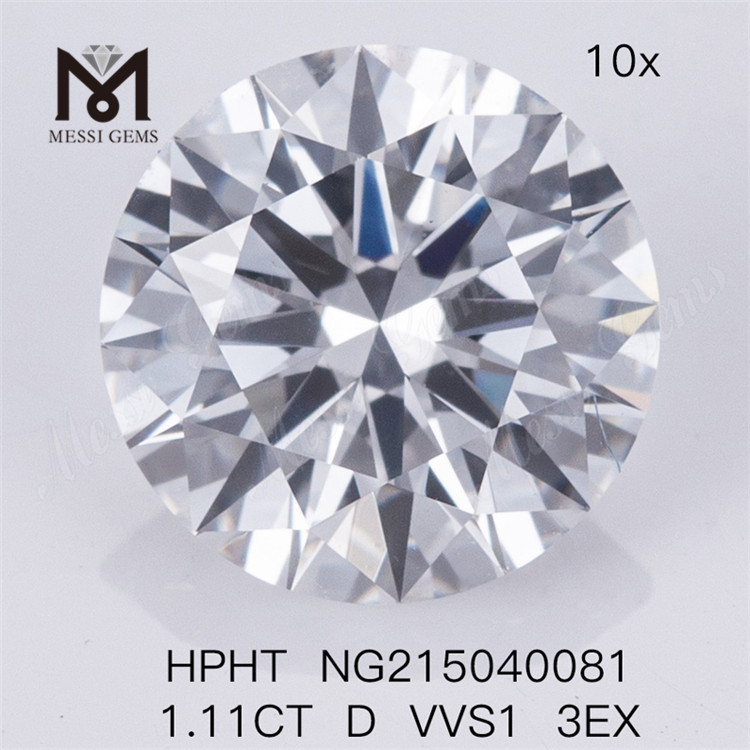 Lose 1,11 CT runde künstliche Diamanten D VVS1 3EX HPHT Labordiamanten