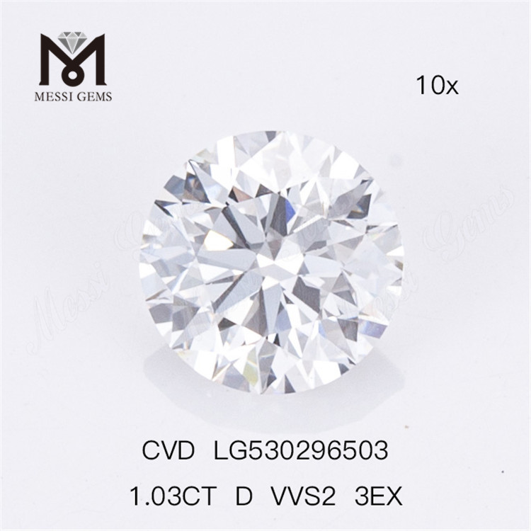 1,03 CT D VVS Bester loser Labordiamant 3EX CVD-Diamanten 