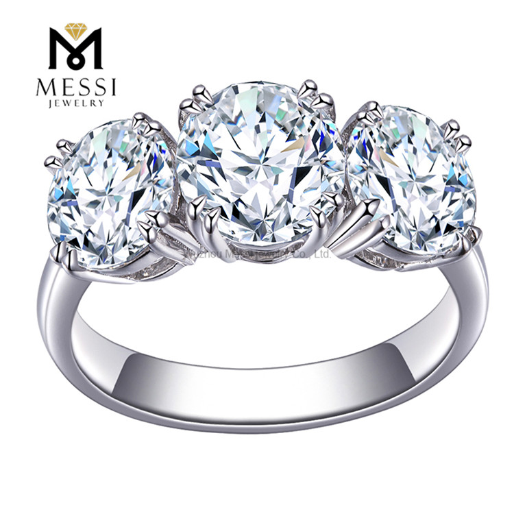 18 Karat Weißgold-Diamant-Ehering, individueller Verlobungsring mit Diamanten