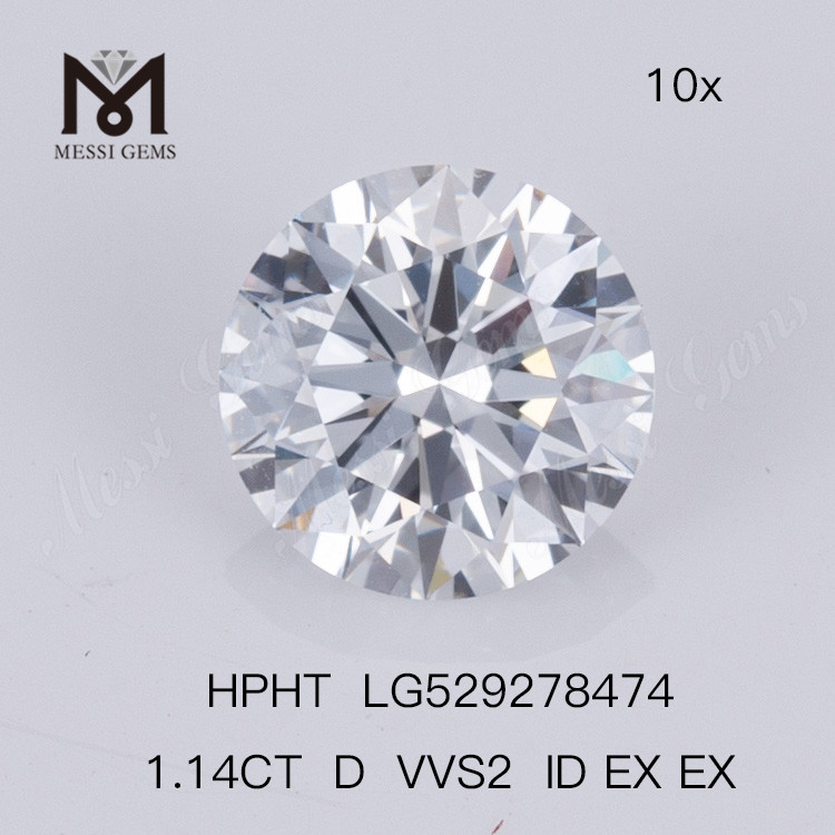 1,14 ct D VVS2 ID EX EX Runder loser Labordiamant, weißer loser Labordiamant