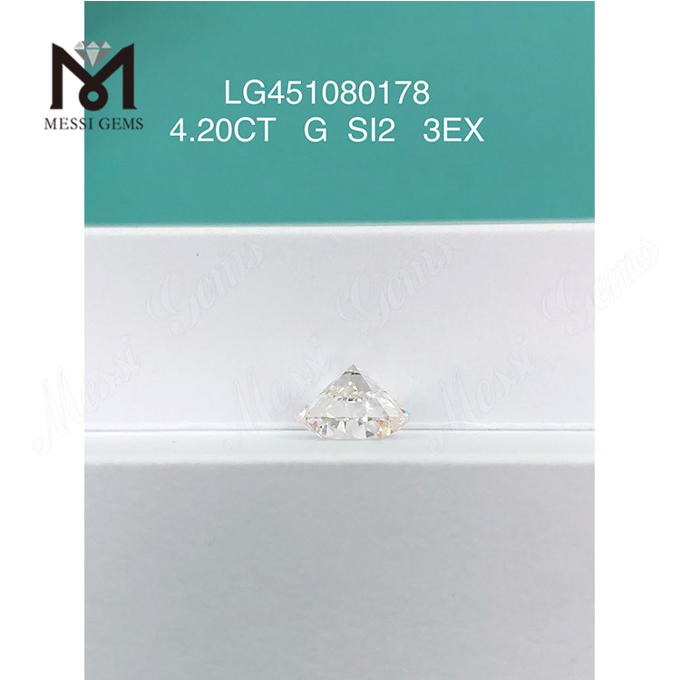 4,2 ct G SI2 RD 3EX Cut Grade Diamant im Labor gezüchtet