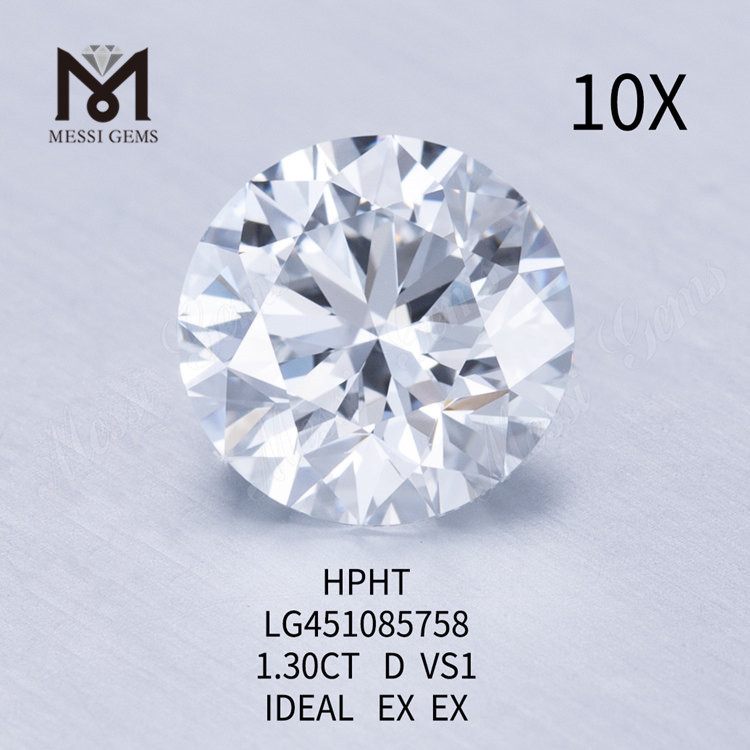 D 1,30 ct HPHT RD Labordiamanten IDEL-Schliff