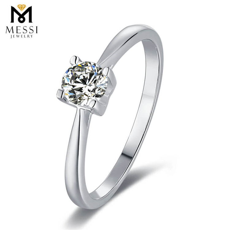 1ct Damen Solitär Moissanite Modering 925 Sterling Silber Ring