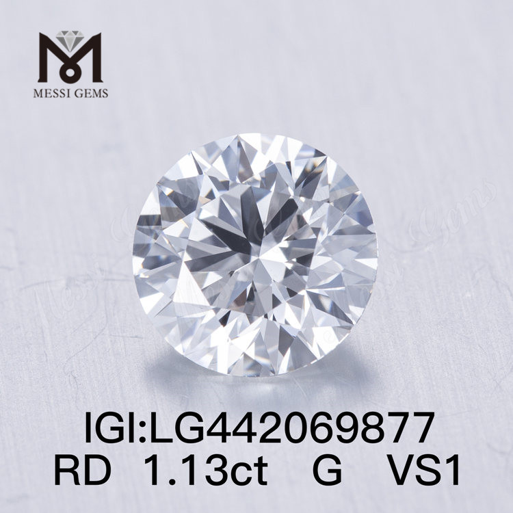 1,13 Karat G VS1 runder BRILLIANT IDEAL 2EX im Labor hergestellter Diamant