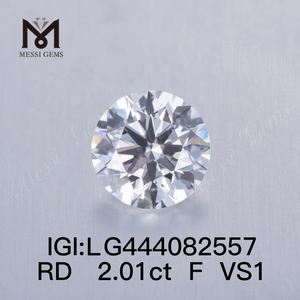 2,01 Karat F VS1 EX-Schliff, runder, im Labor gezüchteter Diamant 