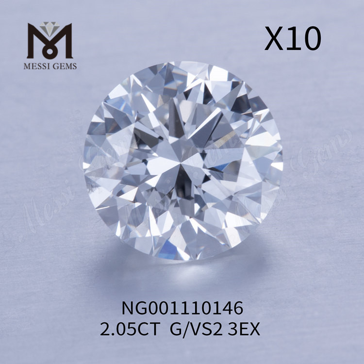 2,05 ct G Round VS2 EX Cut Grade beste im Labor gezüchtete Diamanten online
