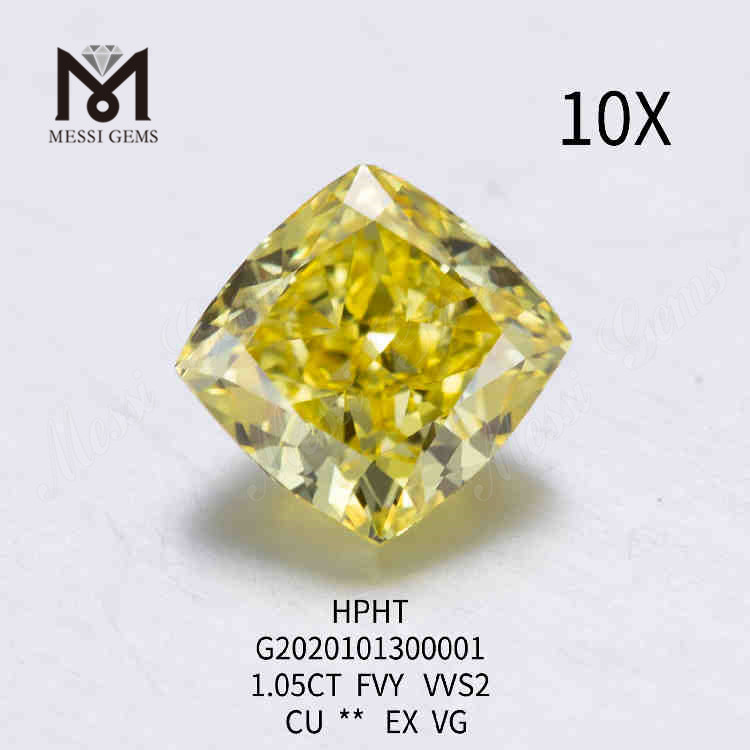 1,05 ct FVY Diamant im Kissenschliff VVS2