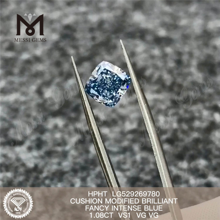 1,08 CT VS Blue Cushion Synthetische Diamanten Großhandel HPHT Diamanten im Angebot LG529269780