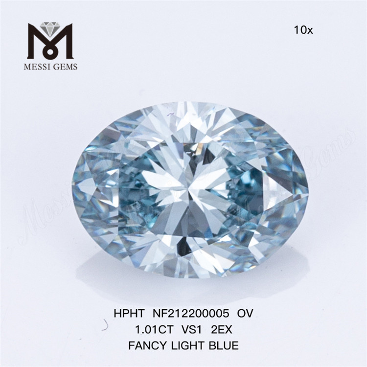 NF212200005 OV 1,01 CT VS1 2EX FANCY LIGHT BLUE Labordiamanten HPHT