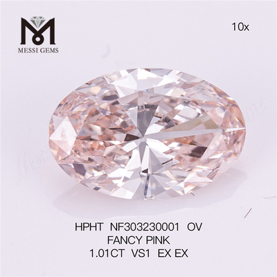 1,01 CT OV FANCY PINK VS1 EX EX künstliche rosa Diamanten HPHT NF303230001