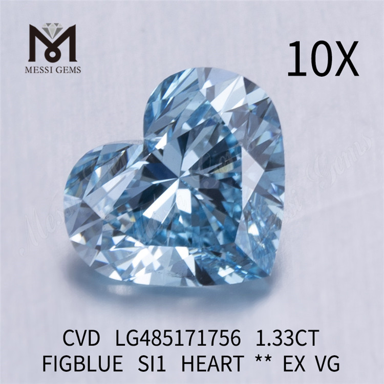 1,33 CT FIGBLUE SI1 HEART Labordiamantlieferanten CVD LG485171756