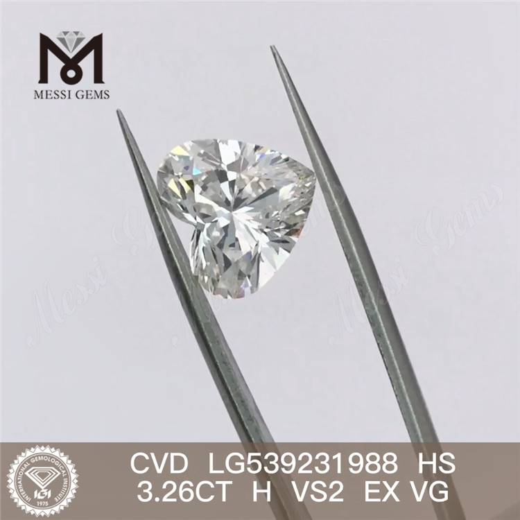 3,26 ct H CVD Herz bester loser Labordiamant HS loser Labordiamant im Angebot