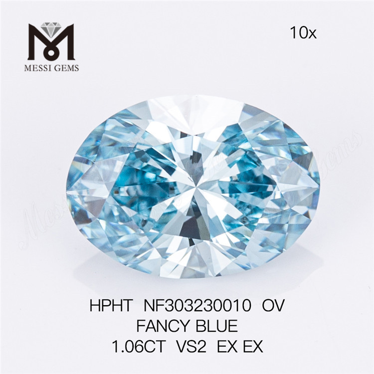 1,06 CT VS2 OV Großhandel Labordiamant FANCY BLUE HPHT NF303230010