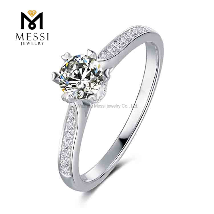 Frau Ring Schmuck 14 Karat Vergoldung 925 Silber Ringe Weihnachtsgeschenk