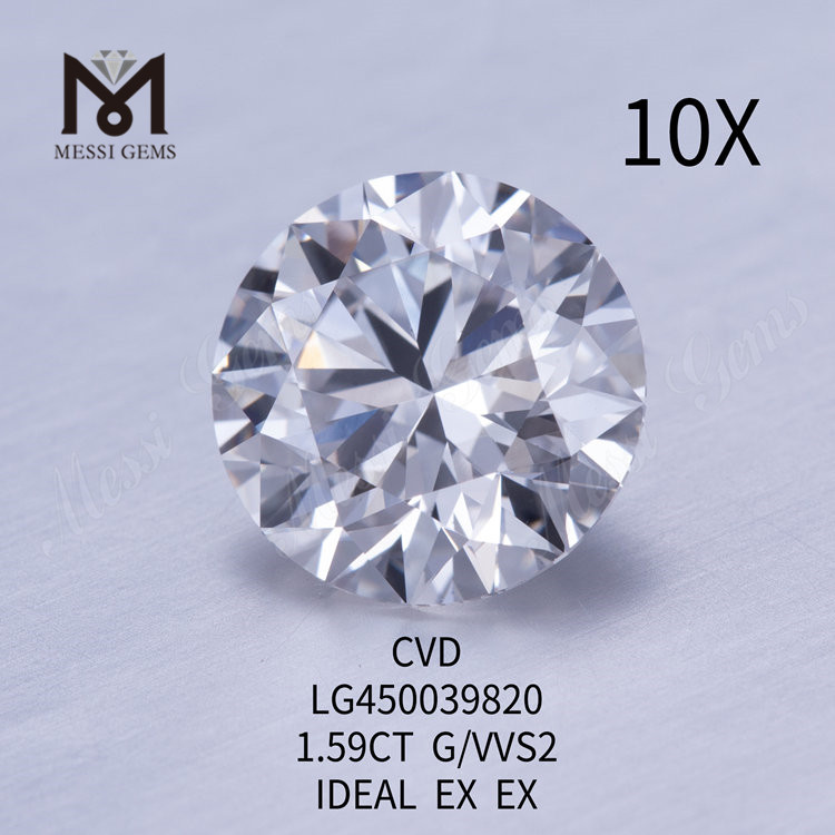 1,59 Karat G VVS2 Runde Labordiamanten CVD
