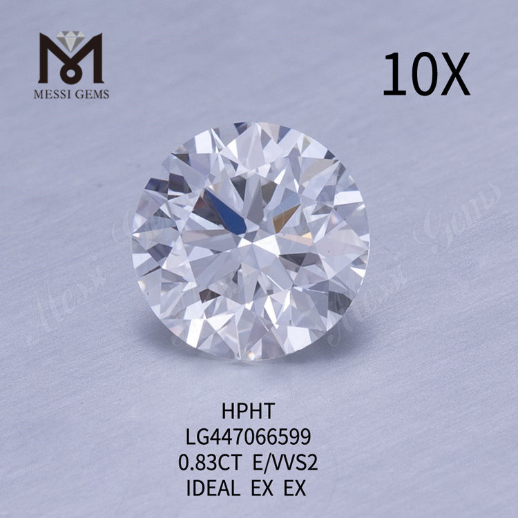0,83 Karat E VVS2 Runde BRILLIANT Labordiamanten im IDEL-Schliff