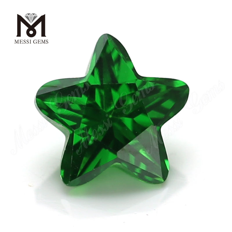 Zirkonia-Steine ​​in Sternform in grüner Farbe 3 * 3-12 * 12 mm CZ für die Schmuckherstellung