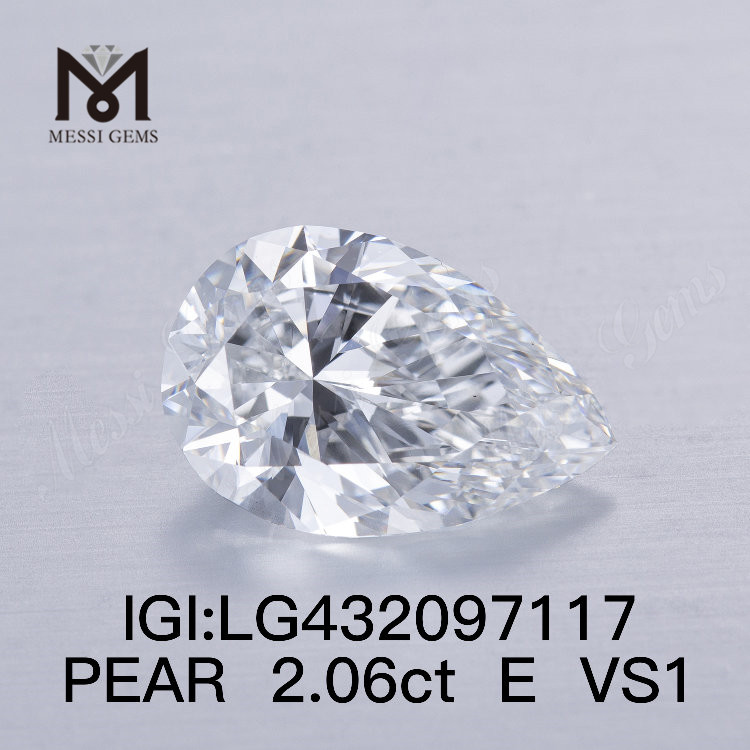 2,06 Karat E/VS1 Birnendiamant im Labor gezüchtet FAIR VG