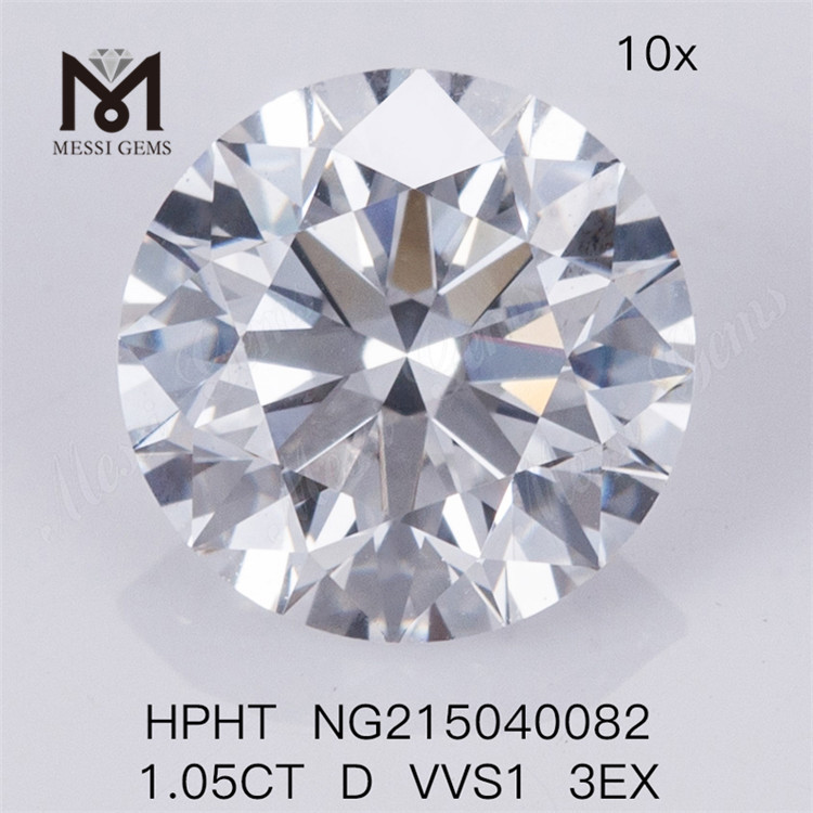 1,05 CT runder D VVS1 HPHT 3EX lose brillante Labordiamanten 