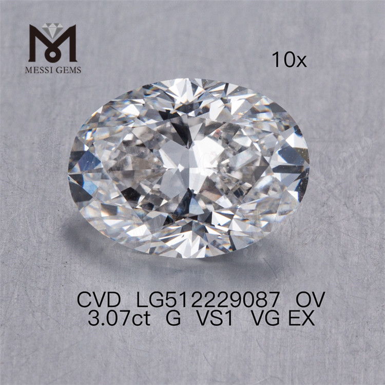 3,07 ct G vs. CVD-Lady-Diamant, 3 ct ovaler Labordiamant IGI