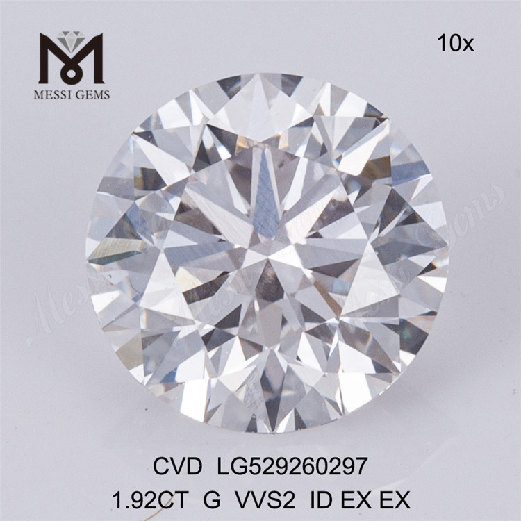 1,92 ct G loser Labordiamant zum Verkauf, VVS-Labordiamant mit runder ID im Angebot