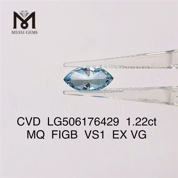 1,22 ct blauer synthetischer Diamant VS1 IGI-Labordiamant